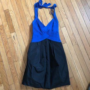 BCBGMaxAzria Blue and Black Mini Dress